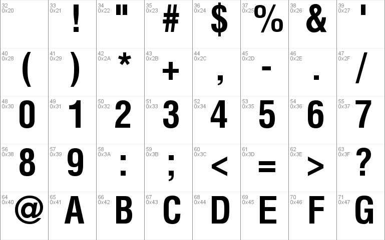 VNI Helve Condense font