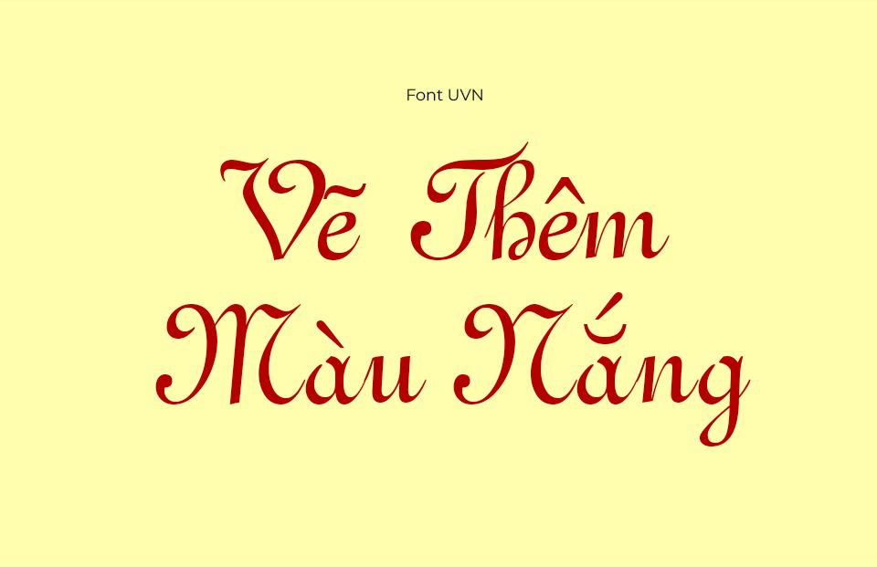 Font UVN Cồn Thủy