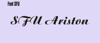 Font SFU Ariston