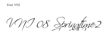 Font VNI Springtime Việt Hóa - Fonts Chữ Việt Hóa